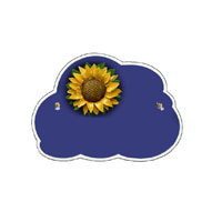 Namensschild Wolke Motiv: Sonnenblume 5151