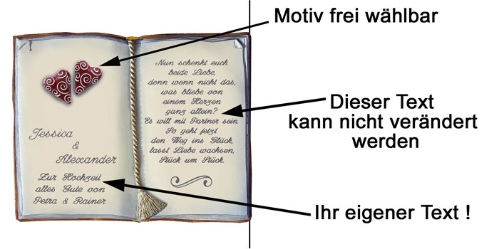 129 Hochzeitsbuch mit Gedicht Decoramic