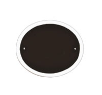 Haustürschild Oval Keramik schwarzbraun